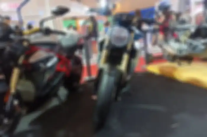 Desain depan Energica EsseEsse9 di booth Utomocorp IMOS 2022.