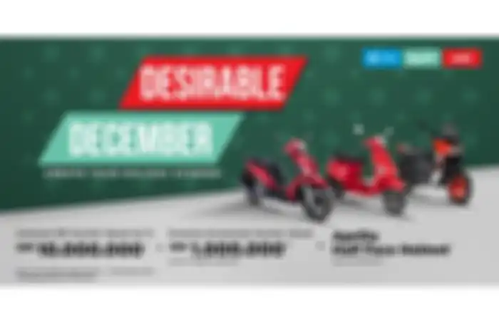 Promo akhir tahun 2022 untuk pembelian motor Vespa, usung tema 'Desirable December'.
