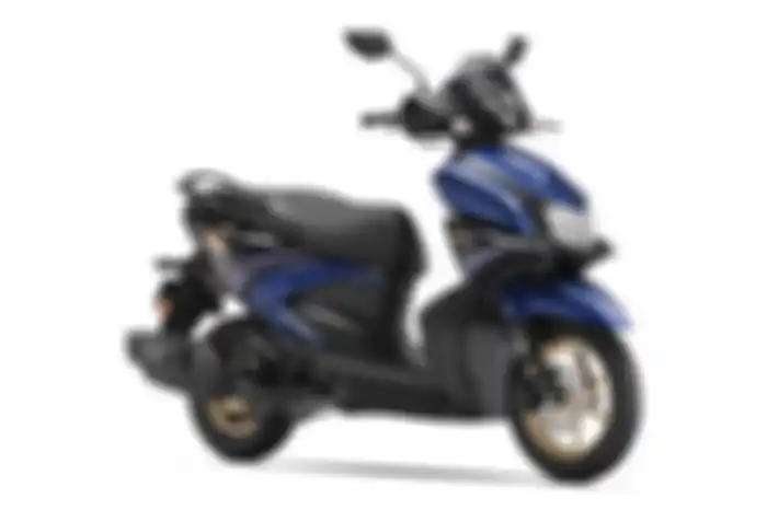 Yamaha RayZR standar warna Dark Matt Blue.