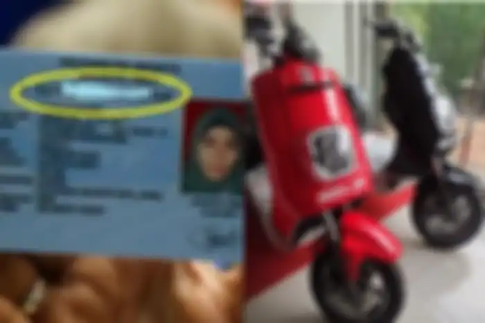 Ilustrasi KTP dan motor listrik baru.