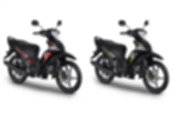 Warna baru Yamaha Vega Force, Black Red(kiri) dan Black Yellow(kanan).