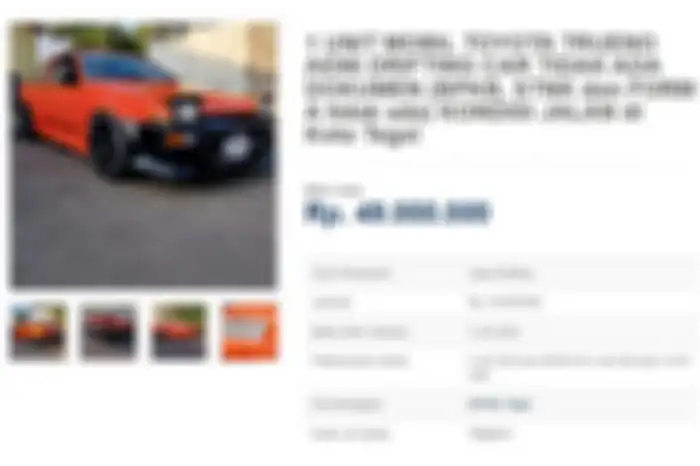Lelang Toyota Corolla AE86 diselenggarakan KPKNL Tegal.