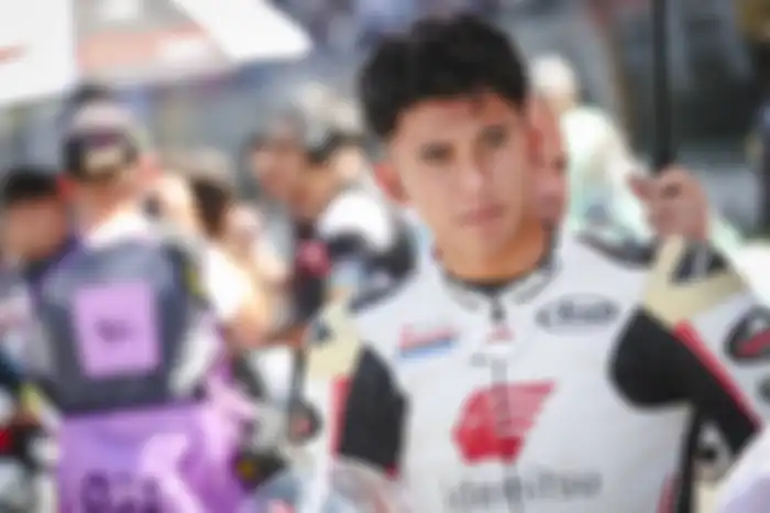 Pembalap Indonesia Mario Aji turun bersama Honda Team Asia di kejuaraan Moto2.
