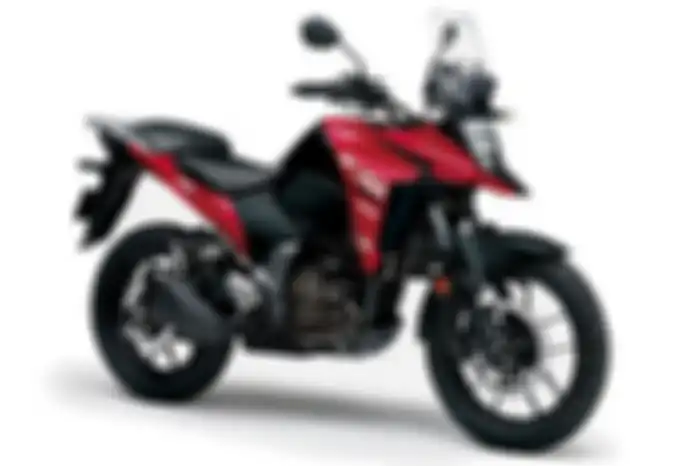 Warna baru Suzuki V-Strom 250 SX 2025, Sonoma Red Metallic.