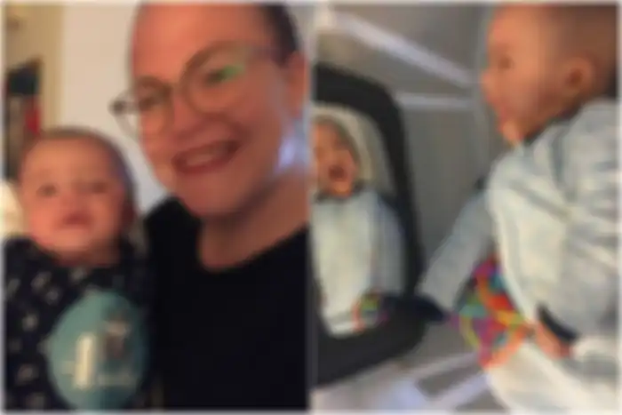 Bayi Xavier setelah diperbolehkan pulang dari rumah sakit. 