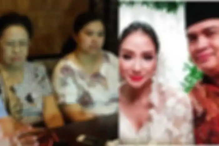 (Kiri) mertua dan istri sah Nana (kanan) Bella Luna dan Nana