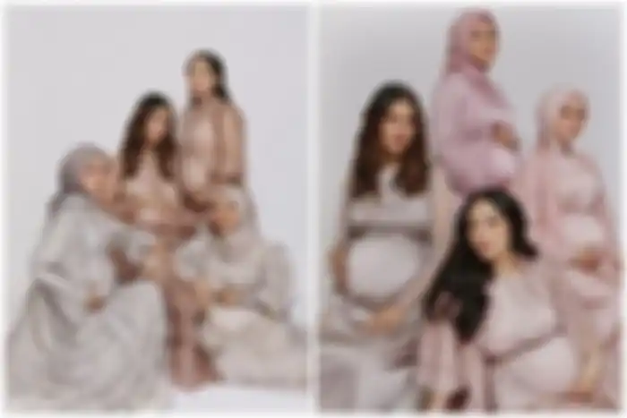 Maternity Photoshoot Nagita Slavina, Paula Verhoeven, Aurel Hermansyah, dan Lesti Kejora