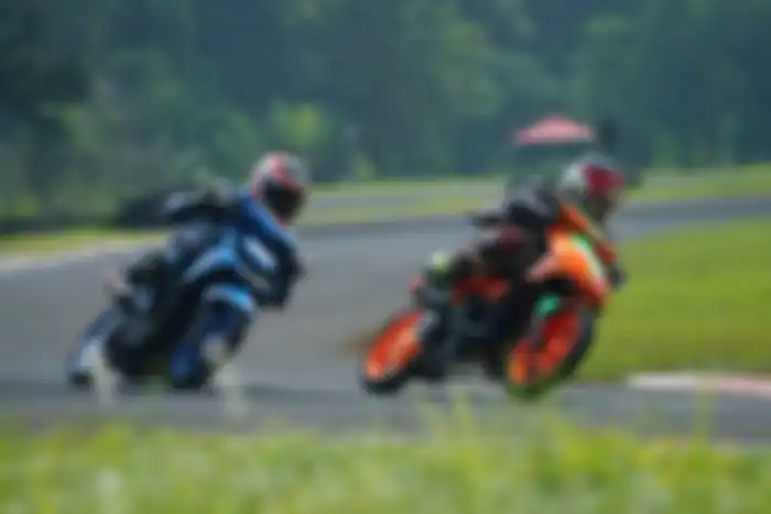 Konversi motor listrik dipakai balap di Sirkuit Sentul kecil, Kabupaten Bogor, Rabu (19/6/2024).
