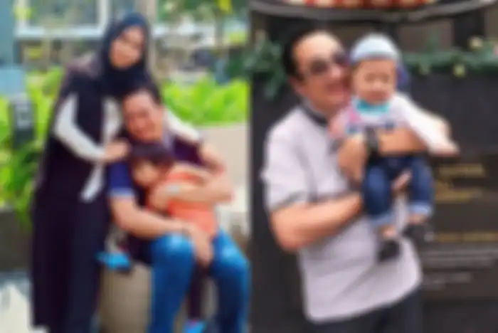 Ivan Fadilla bersama istri keduanya dan sang anak