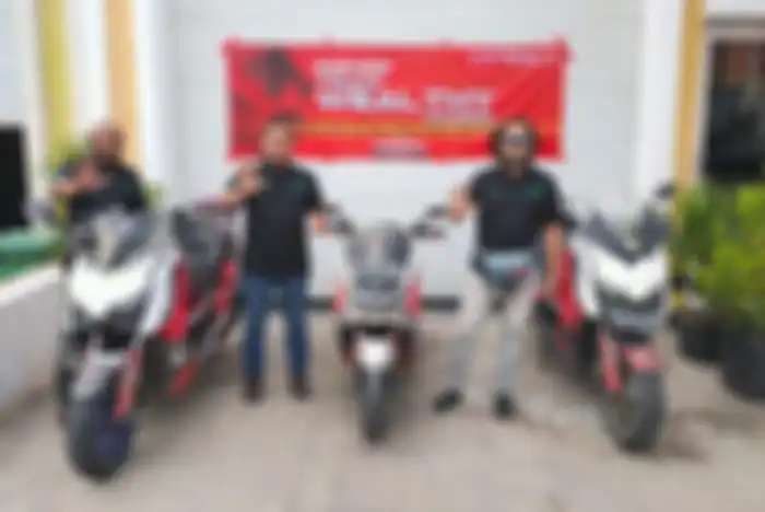 Tim touring Wealthy yang berasal dari komunitas Max Owner Bekasi (MOB), perjalanan Bekasi-Aceh-Bekasi.