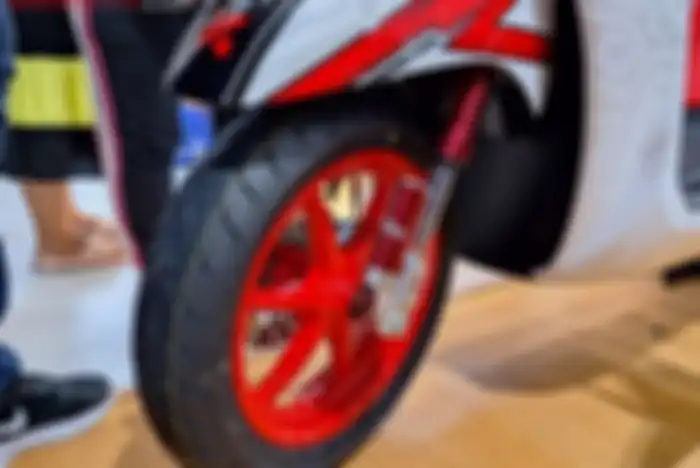 Area depa tersemat sokbreker untuk Yamaha Fazzio dan Grand Filano.