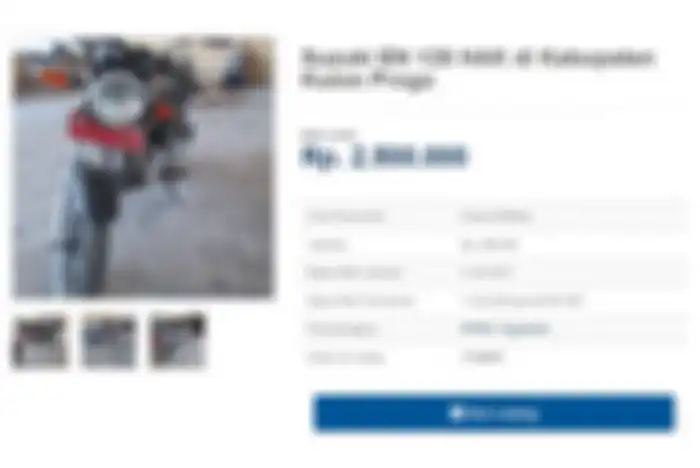 Lelang motor bekas Suzuki Thunder 125 digelar KPKNL Yogyakarta.
