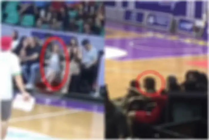Gisel nonton pertandingan basket di Surabaya
