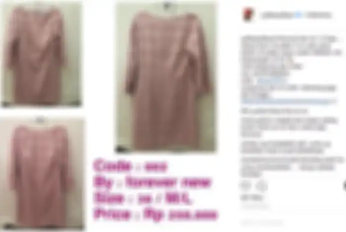 Baju bekas forever yang dijual dengan harga Rp 250