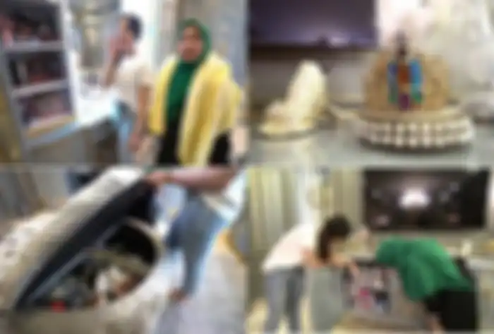 Tempat penyimpanan makeup, hiasan, dan sepatu koleksi Tasya Farasya