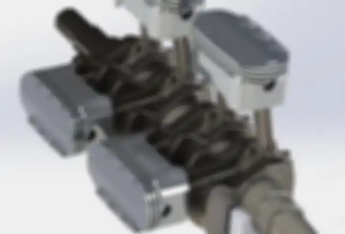 Piston khusus berbentuk oval.