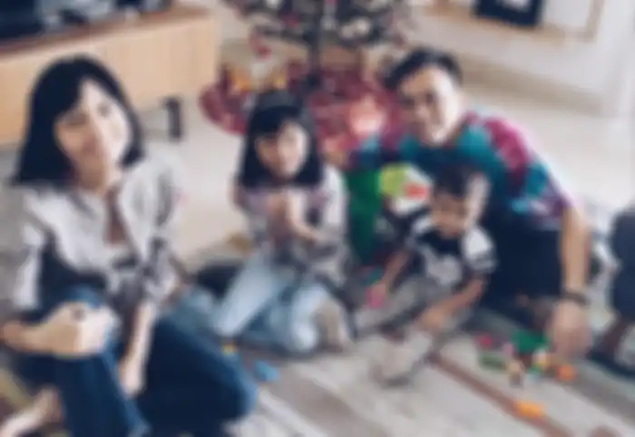 Momen natal Christy Subono bersama keluarganya