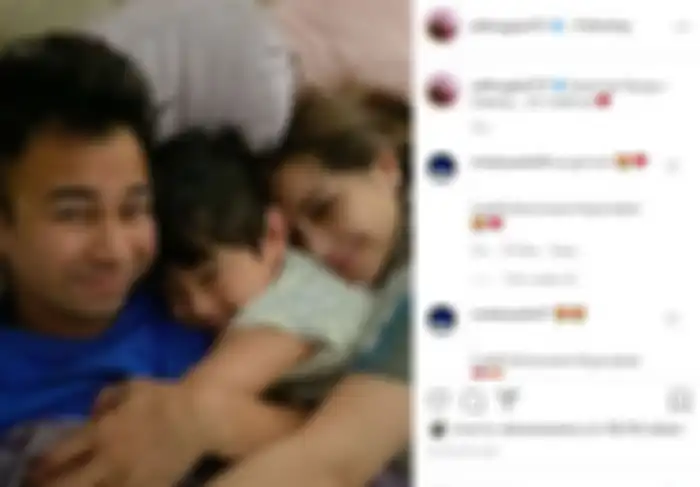 Nagita Slavina dan Raffi Ahmad pamer muka bantal.