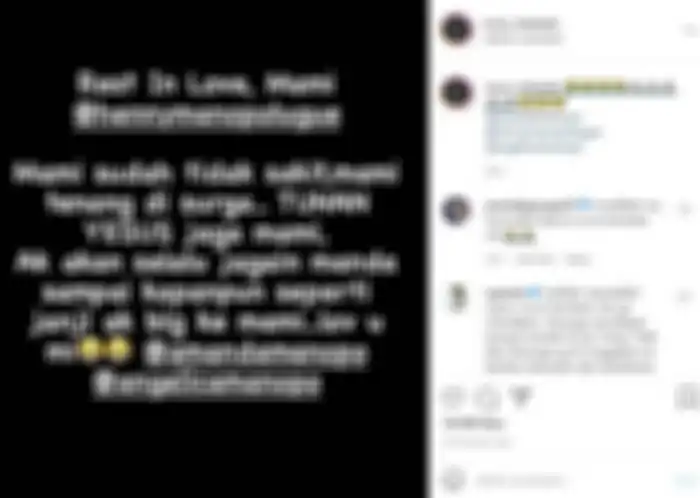 Ibunda Amanda Manopo meninggal dunia.