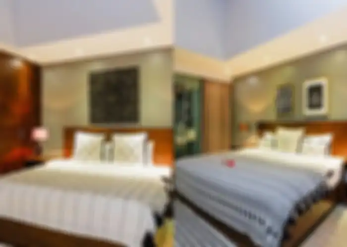 Kamar tidur di villa Sarita Abdul Mukti