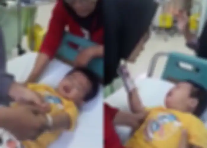 Anak Rey Utami diinfus