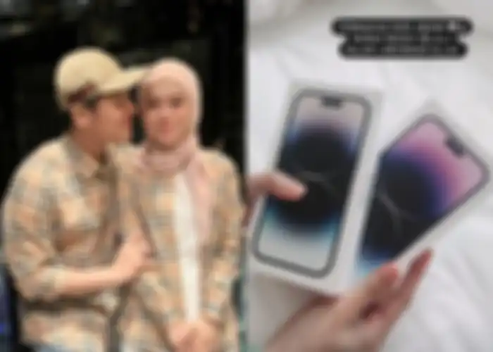Lesti Kejora disogok iPhone 14 Promax oleh Rizky Billar.