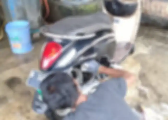 Ilustrasi tempat cuci steam motor