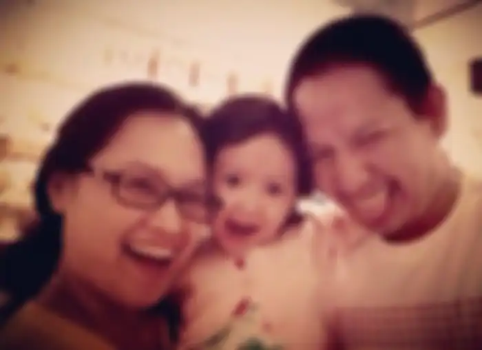 Hanna Kasino bersama suami dan anaknya