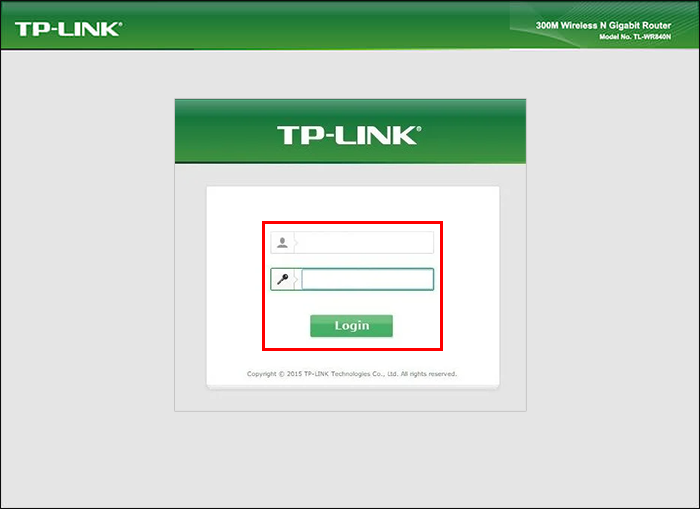 Halaman resmi pengaturan router TP-Link
