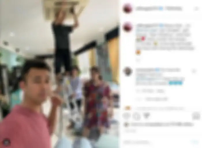 Momen kerja bakti di istana Andara milik Raffi Ahmad.