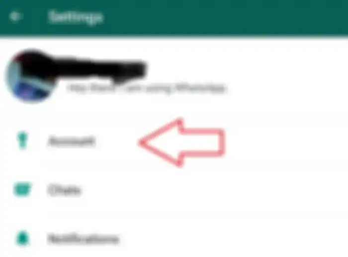Pilih opsi Account