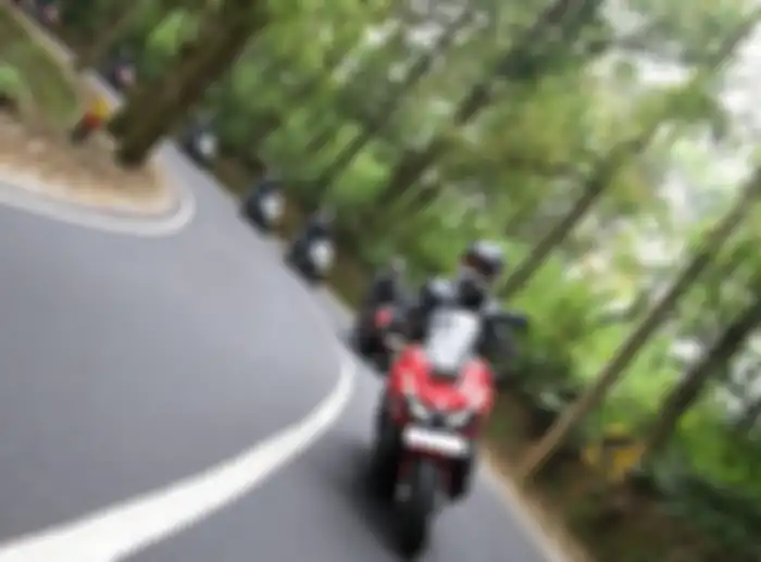 Toshiyuki Inuma, Presdir AHM saat ikut riding Honda ADV150 di Bali Agustus lalu