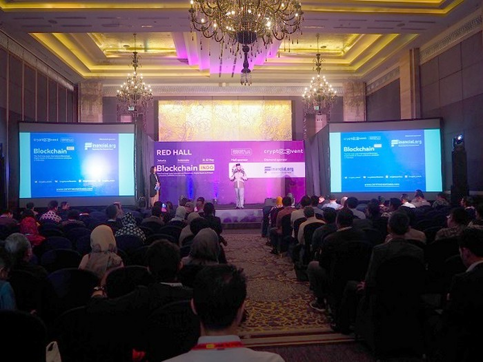 suasana konferensi Blockchain Indo 2018