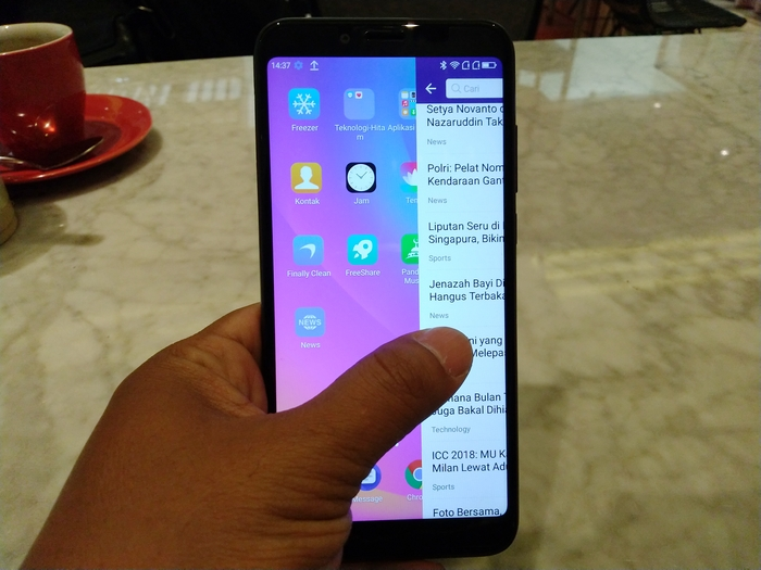 fitur Full Screen Gesture Advan G2 Plus