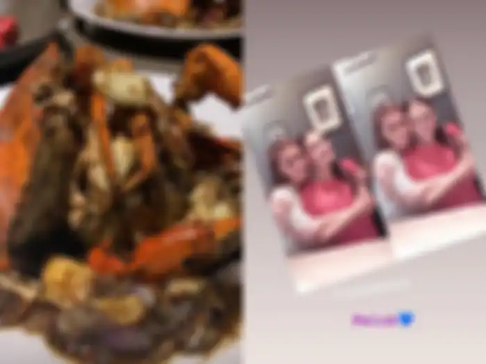 Luna Maya makan kepiting bersama para sahabatnya