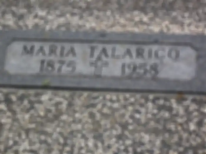 Makam Maria Talarico meninggal pada 1958