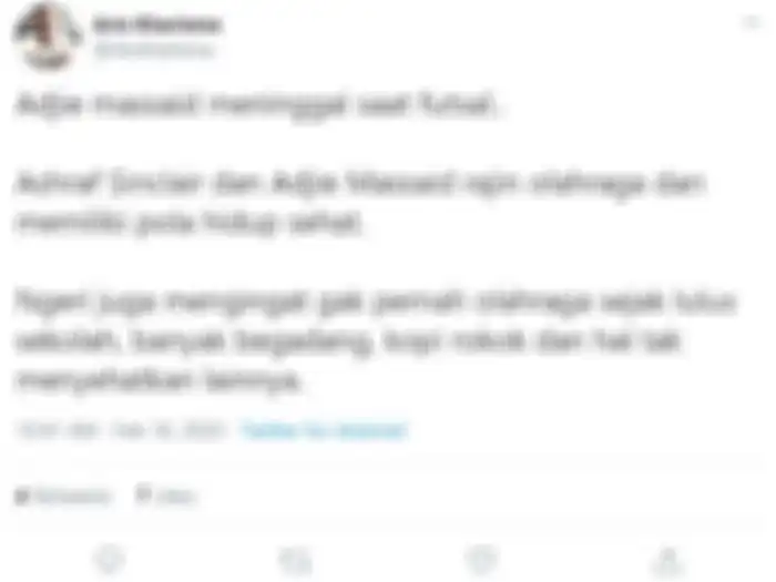 Unggahan twitter tentang Ashraf Sinclair dan Adjie Massaid