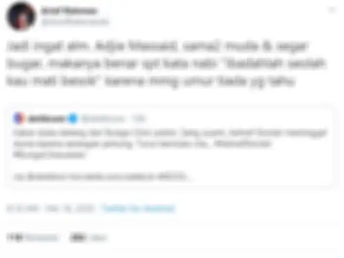 Unggahan netizen soal kematian Ashraf Sinclair dan Adjie Massaid
