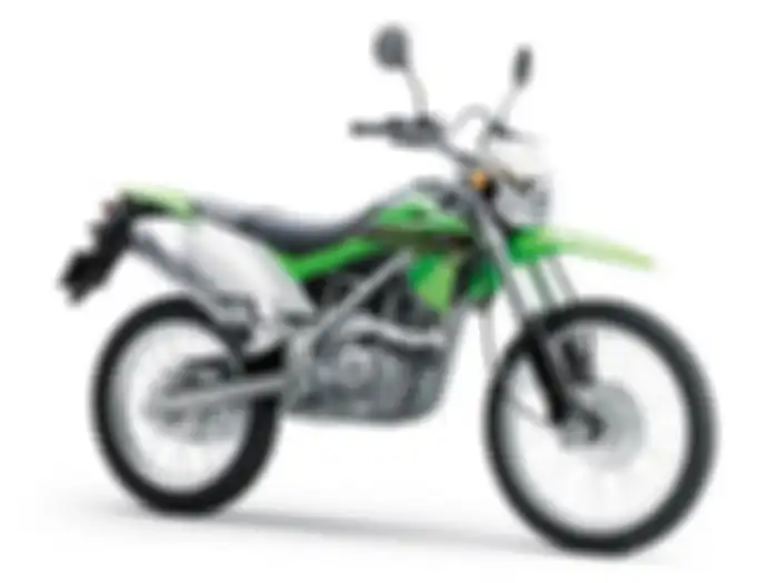 Ilustrasi pelek jari-jari di motor trail Kawasaki KLX 150.