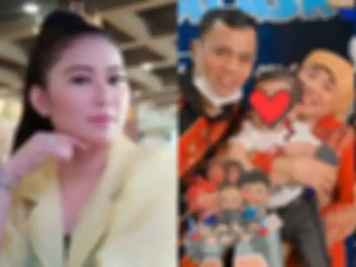 Kolase foto Tiara Marleen dan keluarga Haji Faisal.