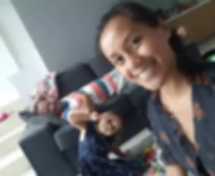 Ruang keluarga rumah Lia Waode