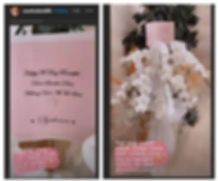 Hadiah bunga anggrek dari Syahrini di ulang tahun Sandra Dewi.