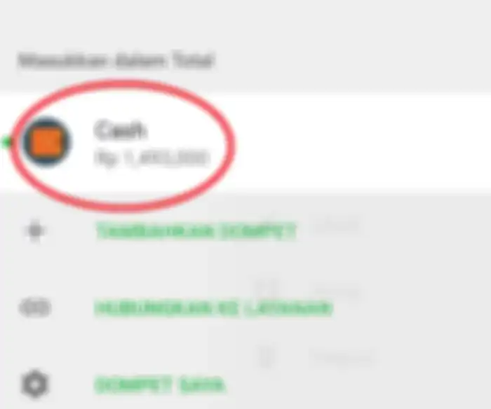 Klik ikon Cash 