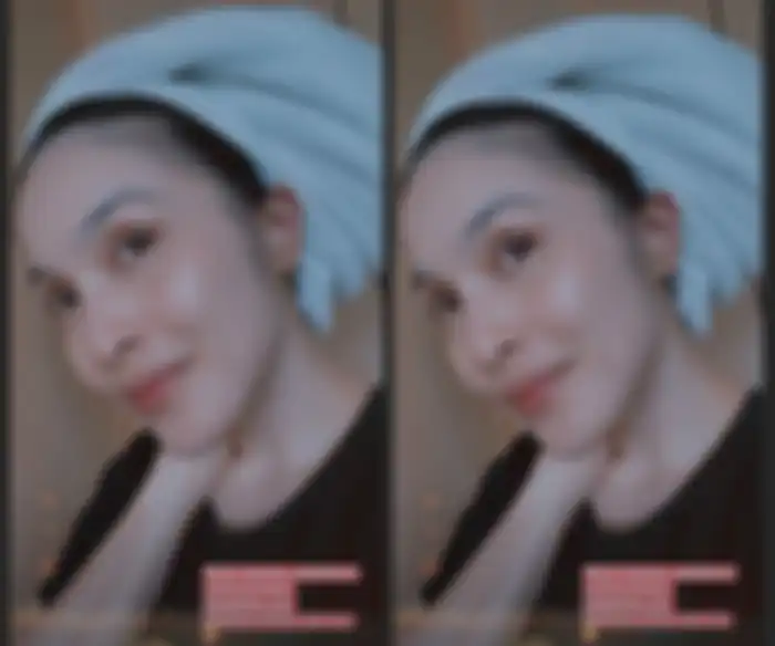 Tampilan wajah putih mulus artis cantik Sandra Dewi bak porselen sehabis mandi yang curi perhatian