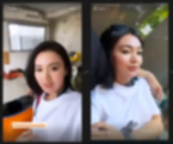 Wika Salim gelendotan manja di tubuh seorang pria