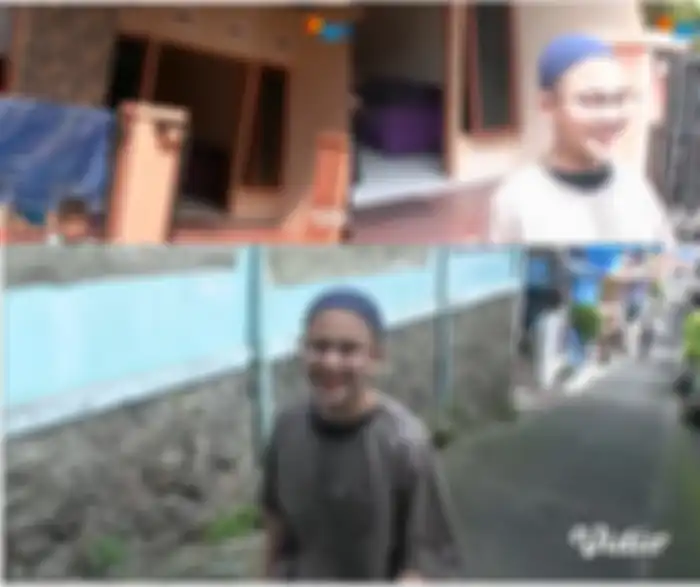 Tampilan luar rumah Baim Cilik