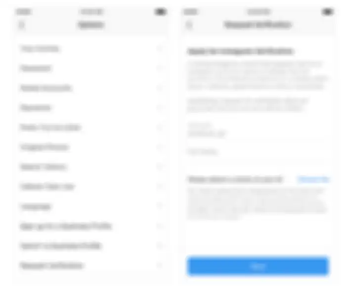 Verifikasi langsung akun Instagram