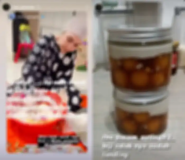 Postingan Instagram Stories Ivan Gunawan yang mendapat kiriman kolak candil dari Umi Kalsum.
