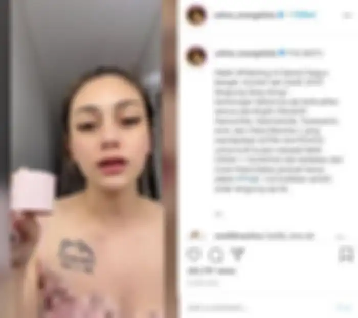 Celine Evangelista bikin salah fokus warganet saat tunjukan tato di bagian tubuh ini.