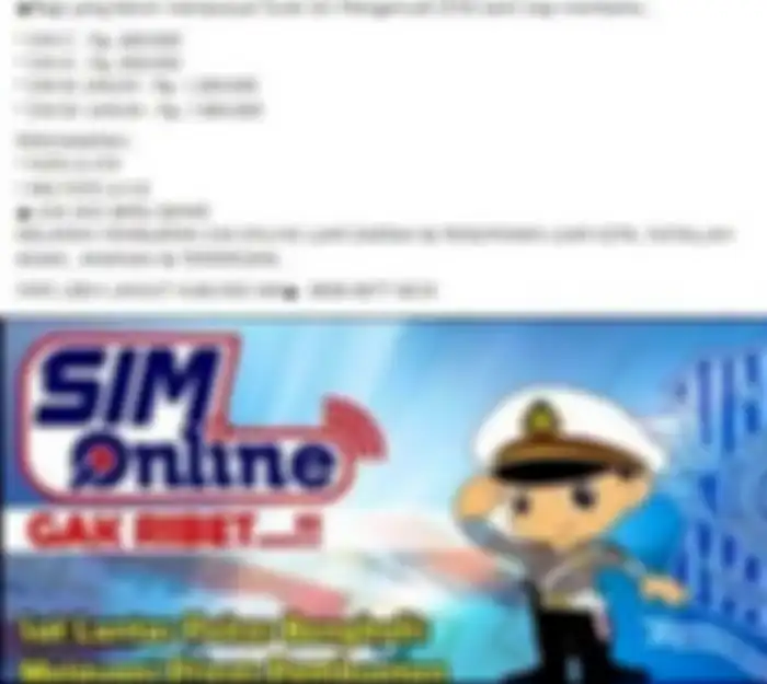 Imformasi biaya pembuatan SIM HOAKS